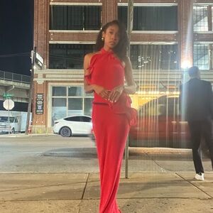 Meshki Vibrant Red Maxi Dress